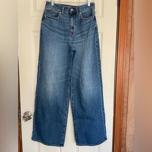 Madewell Super Wide Leg Jeans in Fannin Wash